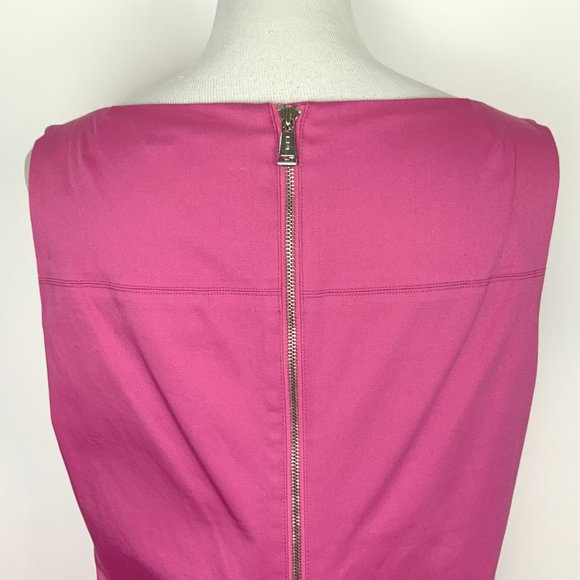 Lauren Ralph Lauren Pink Cotton Shift  Career Dress Sz 14 - Picture 6 of 16